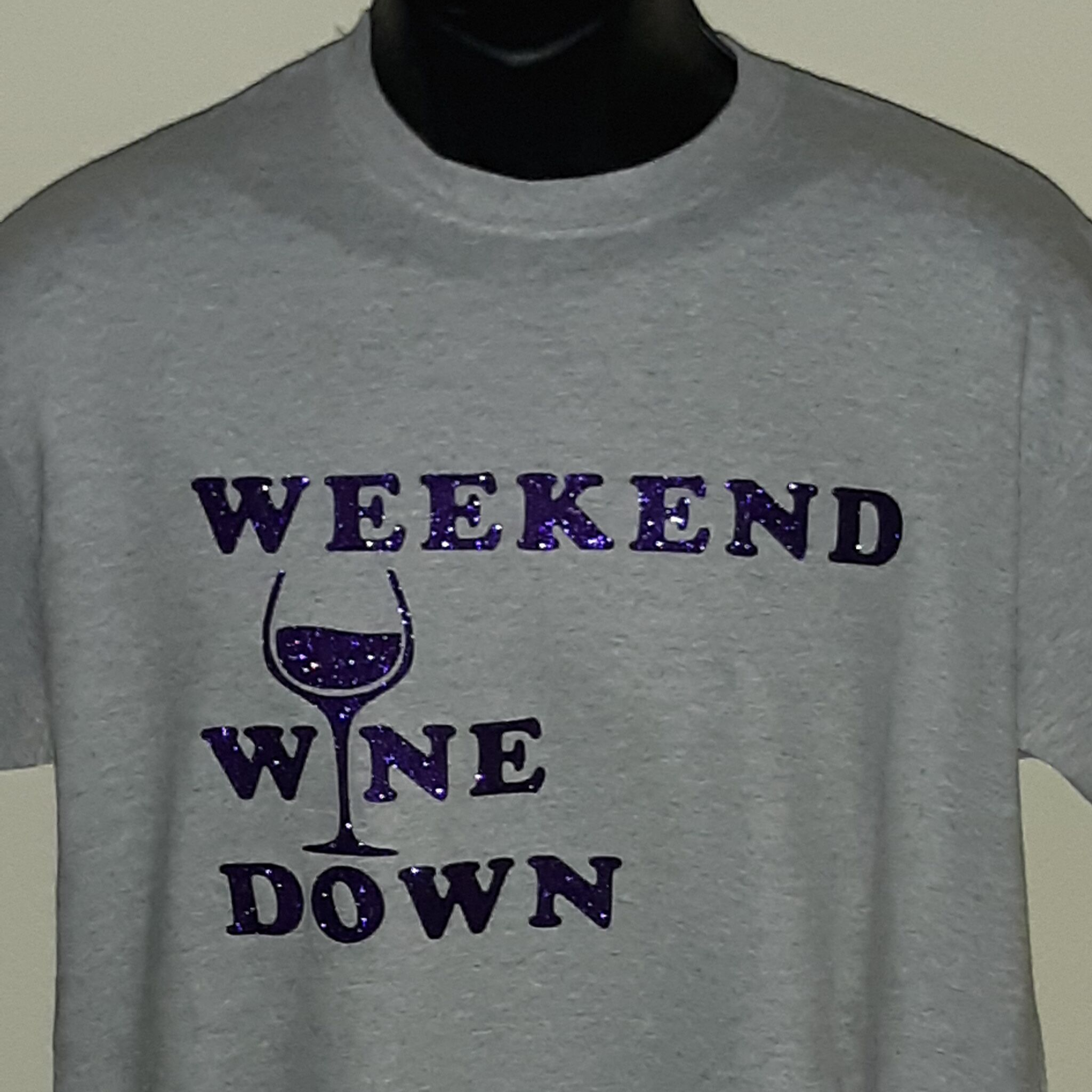 Weekend Wine Down T-Shirt (Gray)