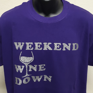 Weekend Wine Down T-Shirt (Purple)