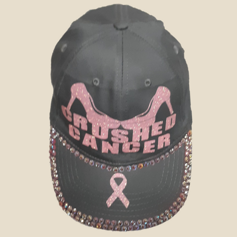 Gray Crushed Cancer Cap